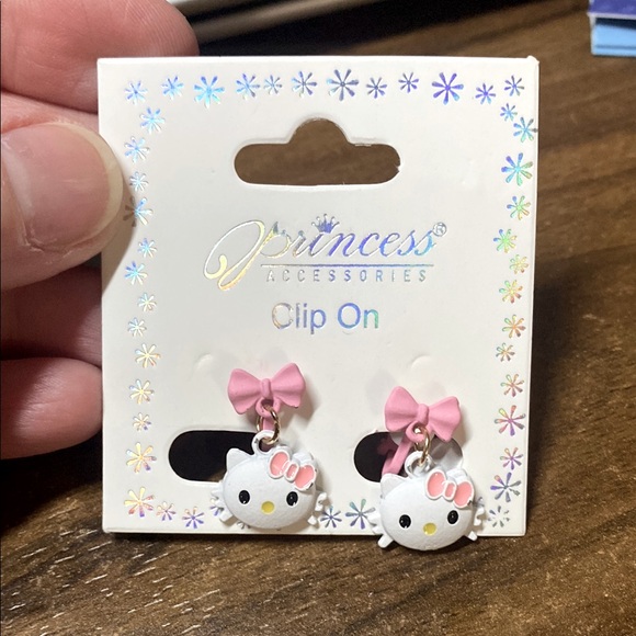 Princess Accessories Other - Hello Kitty Clip-On Earrings For Girls